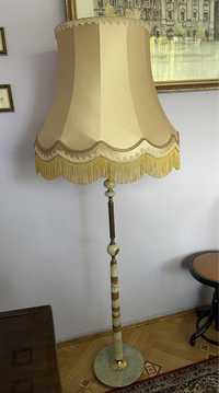 Stylowa lampa stojąca z abażurem w doskonałym stanie