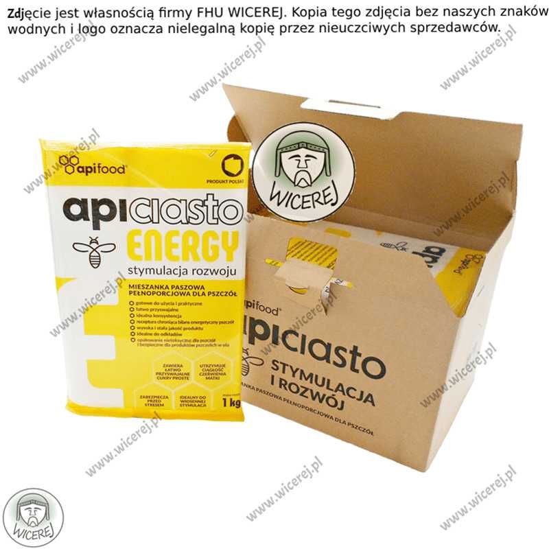 Ciasto Apifood Energy 10KG PORCJOWANE 10x1kg Apiciasto Fondant Pszczół