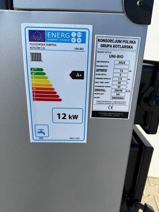 Kocioł 12kW na Drewno Węgiel Kotły Piec Zasypowy PRODUCENT
