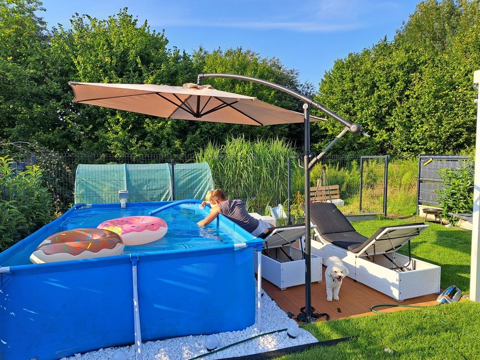 Parasol ogrodowy obrotowy 360 stopni 250x250