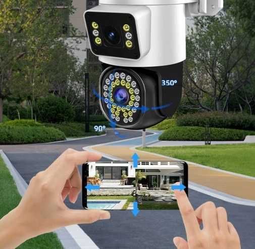 KAMERA WIFI Podwójna IP Smart Zewnętrzna Obrotowa