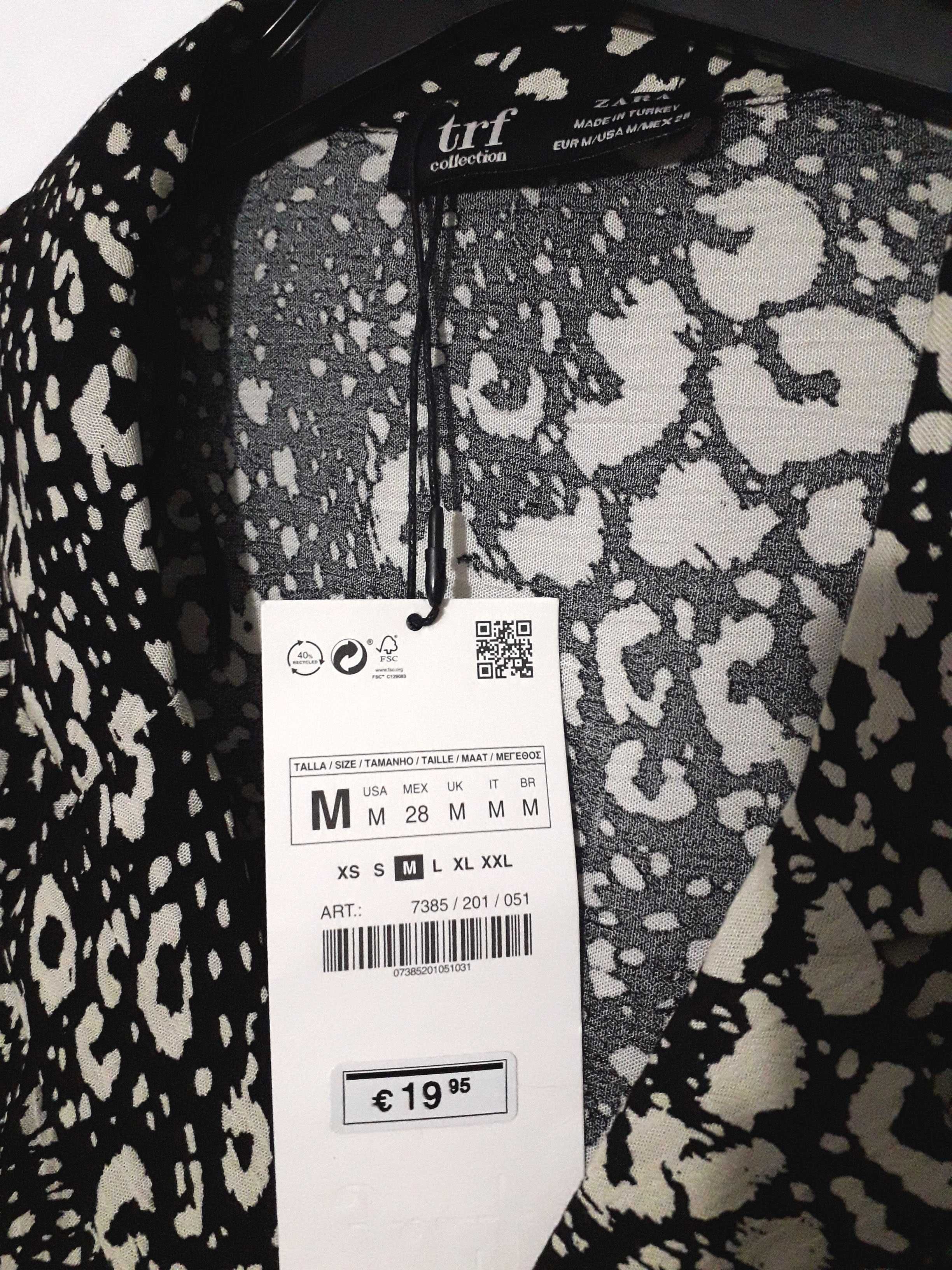 Blusa cruzada padrão animal Zara TRF Tam: M Nova c/etiqueta