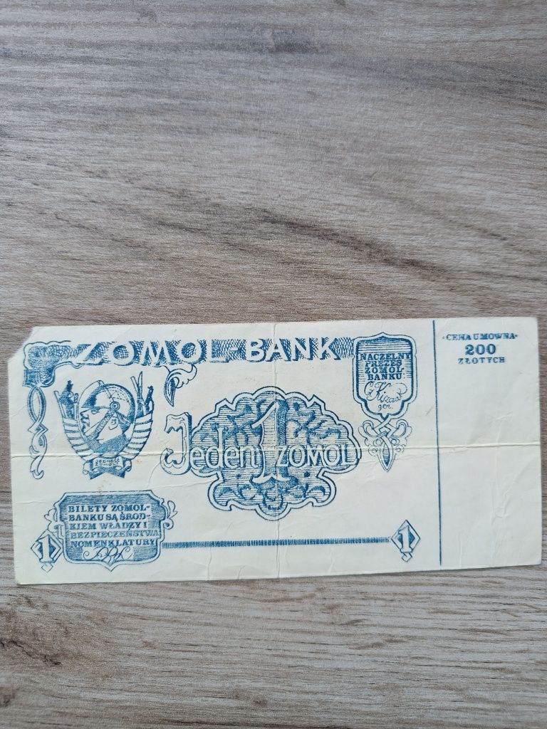 Banknot PRL 1 zomol