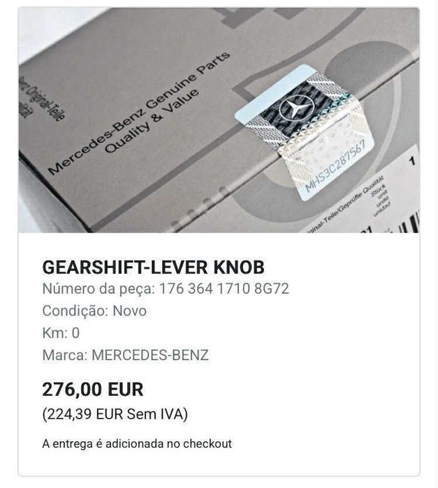 Manete alavanca velocidade Mercedes CLA A W176 B W246 GLA manual urban