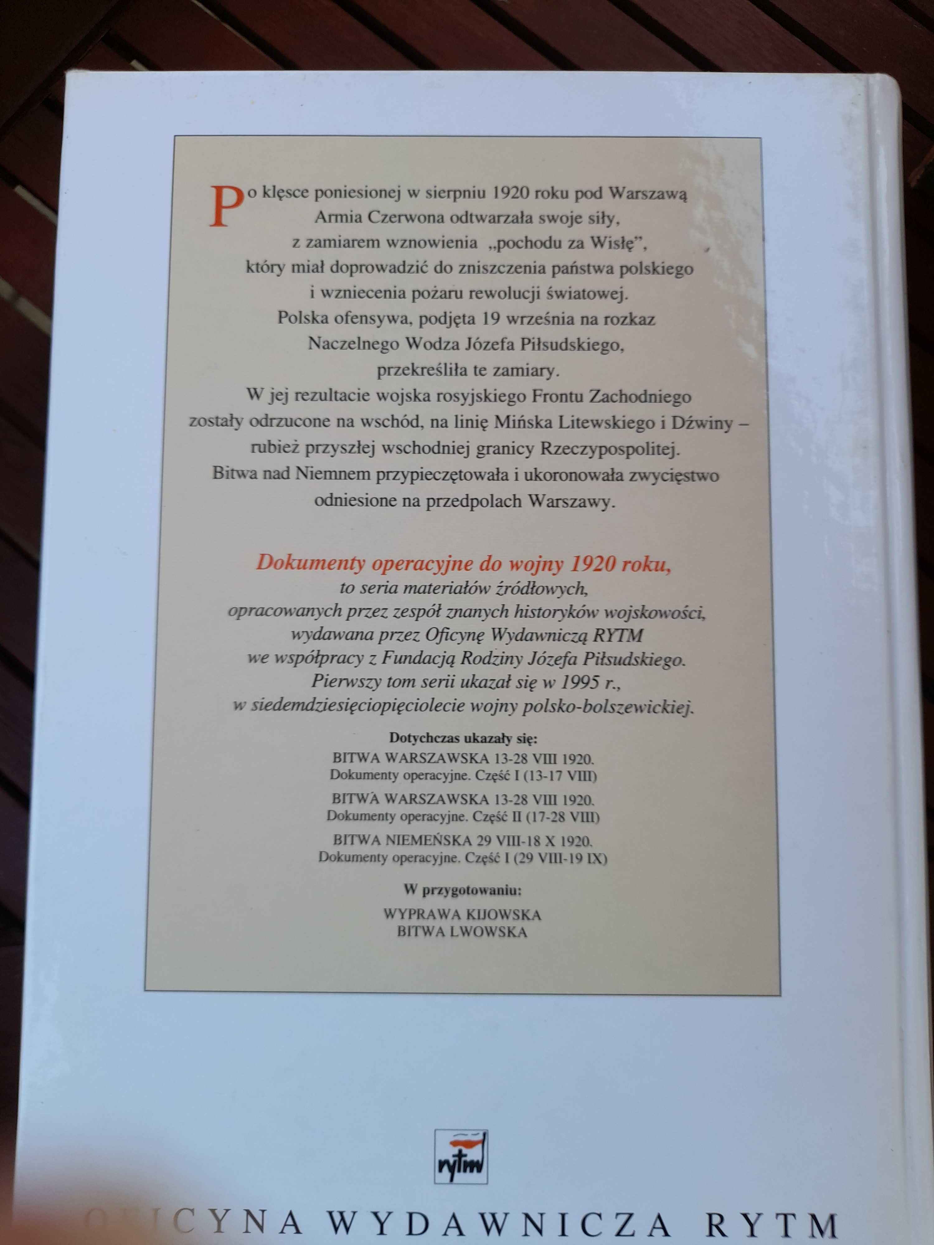 Bitwa Niemeńska 1920 Tom I i II pod redakcją Marka Tarczyńskiego