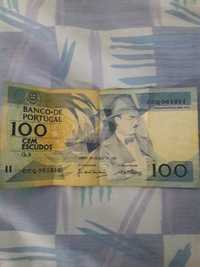 Nota 100 escudos 1988