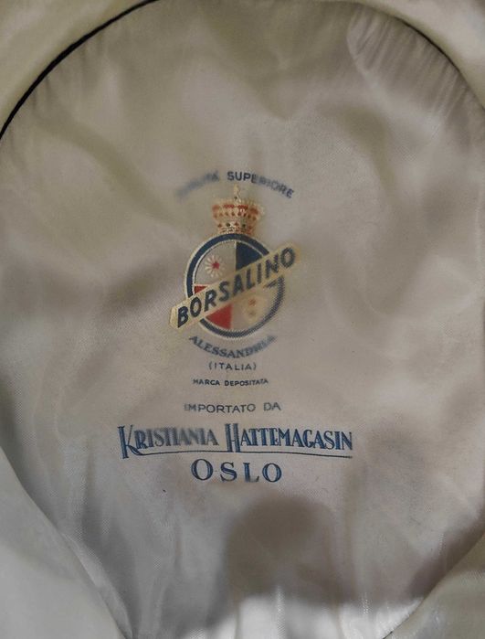 H) BORSALINO Kristtania Hattmagasin Oslo kapelusz męski Roz.5,5