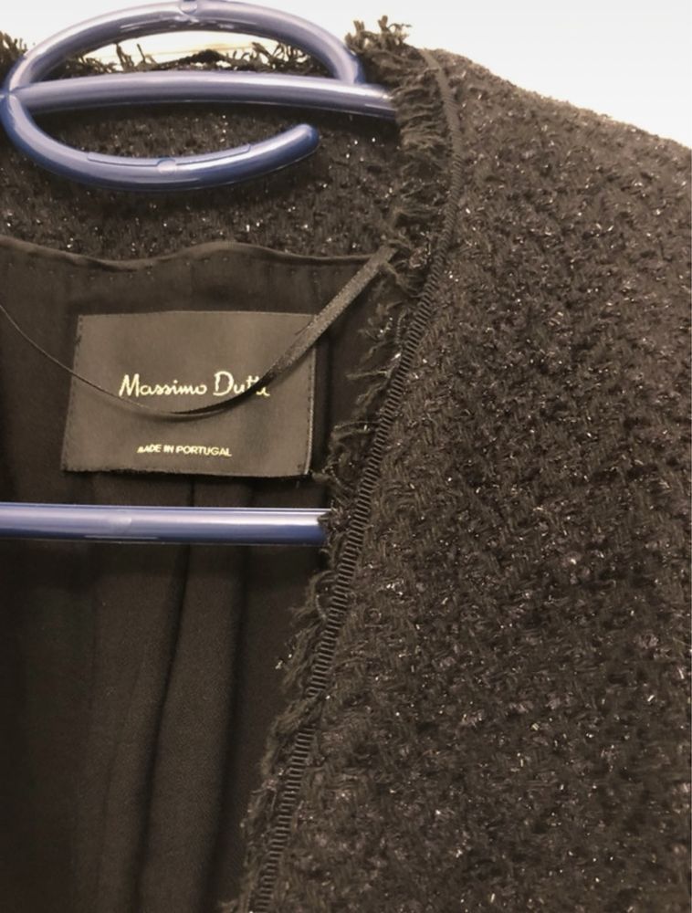 Casaco preto brilho Massimo Dutti