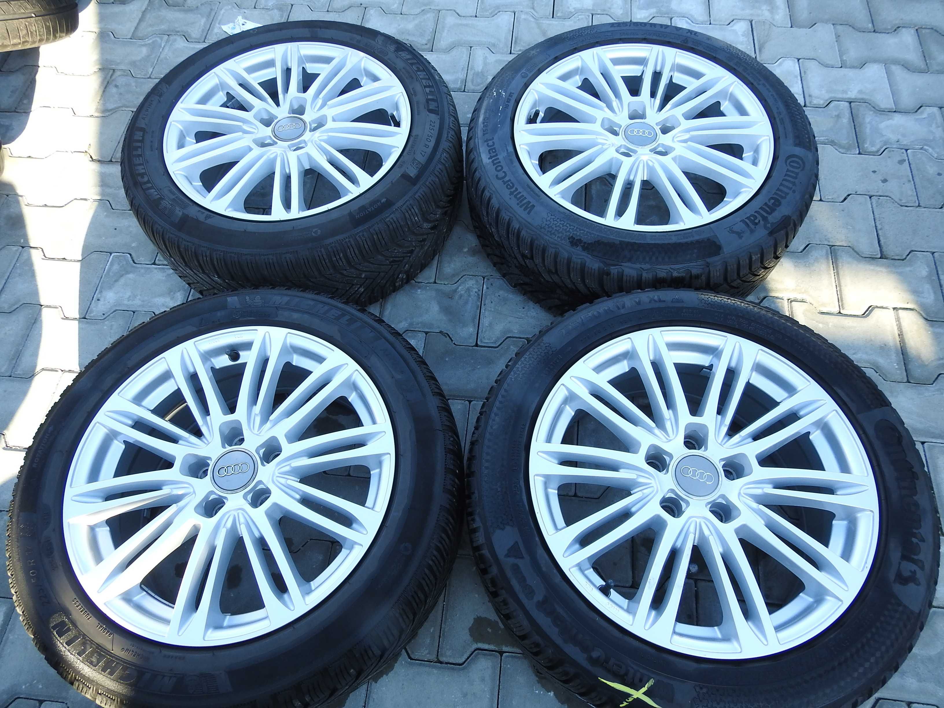 4x Alufelgi 17'' 5x112 7,5J ET35 MAM piasta 66,6 Audi