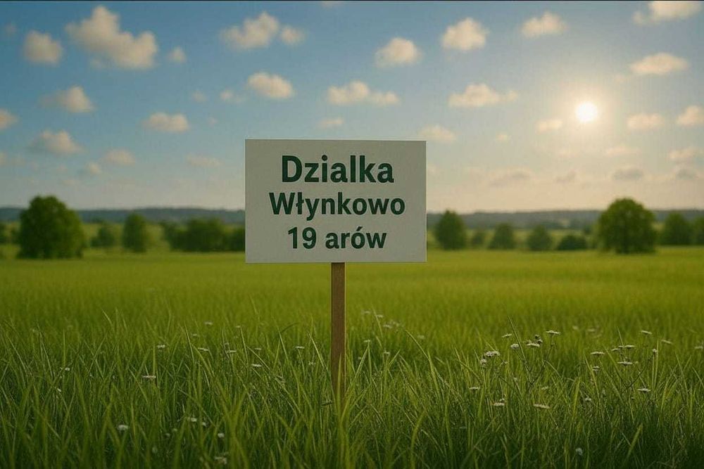 Na sprzedaż działka budowlana – Włynkowo, 1900 m²