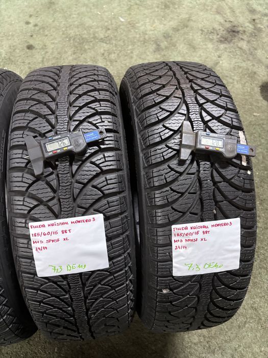 4x 185/60/15 88T FULDA KRISTALL MONTERO 3 opona zimowa XL DEMO 3PMSF