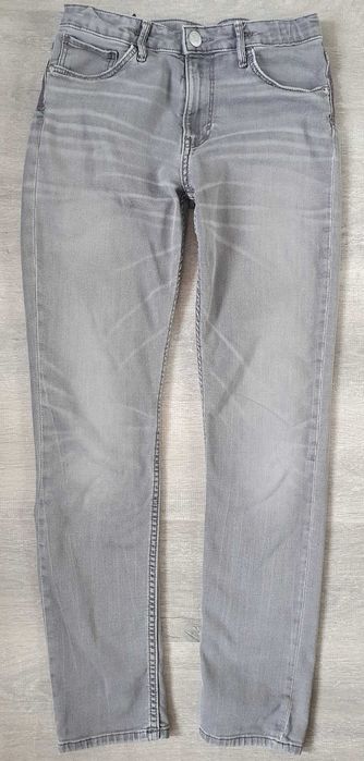 H&M - Spodnie Jeansy dla chłopca - Szare EUR 164, 13-14Y stan BDB