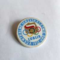 Przypinka pin PRL V igrzyska letnie OHP 1977