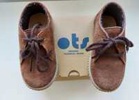 sapatos OTS camurça castanhos T23 calçado inverno bebé