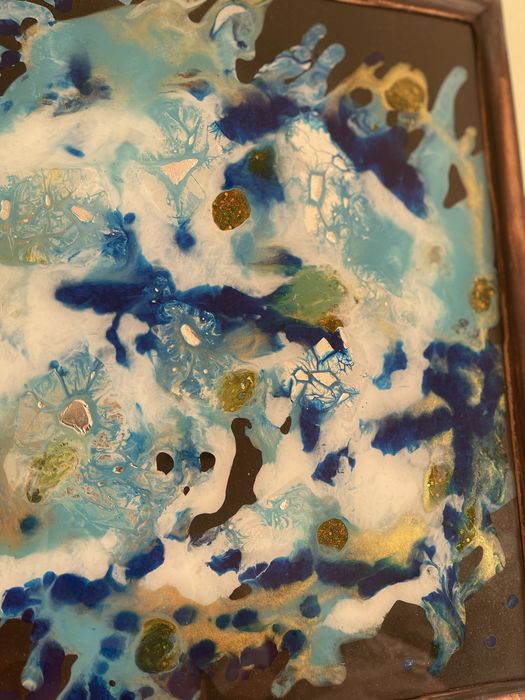 Quadro original em  acrilico invertido sobre vidro