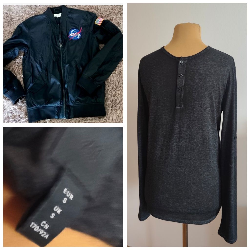 Bomberka młodzieżowa  Nasa H&M i bluzka long r.S