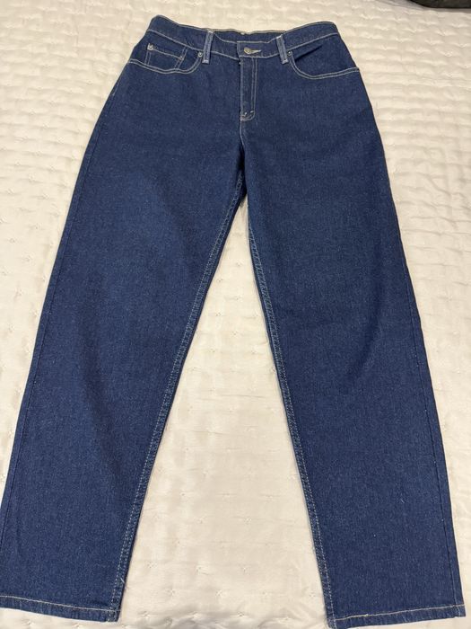 Джинси Levi's сині жіночі оригінальні прямі мом