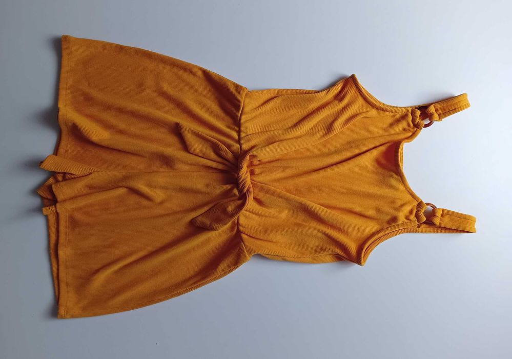 Musztardowy, letni kombinezon dla dziewczynki r. 146 Primark