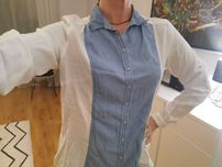 Koszula damska Reserved bialy + jeans rozmiar 40