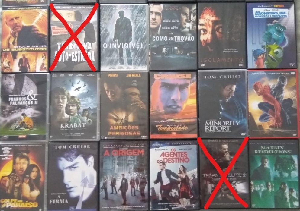 25 Filmes em DVD (vendo a unidade 3€ cada)