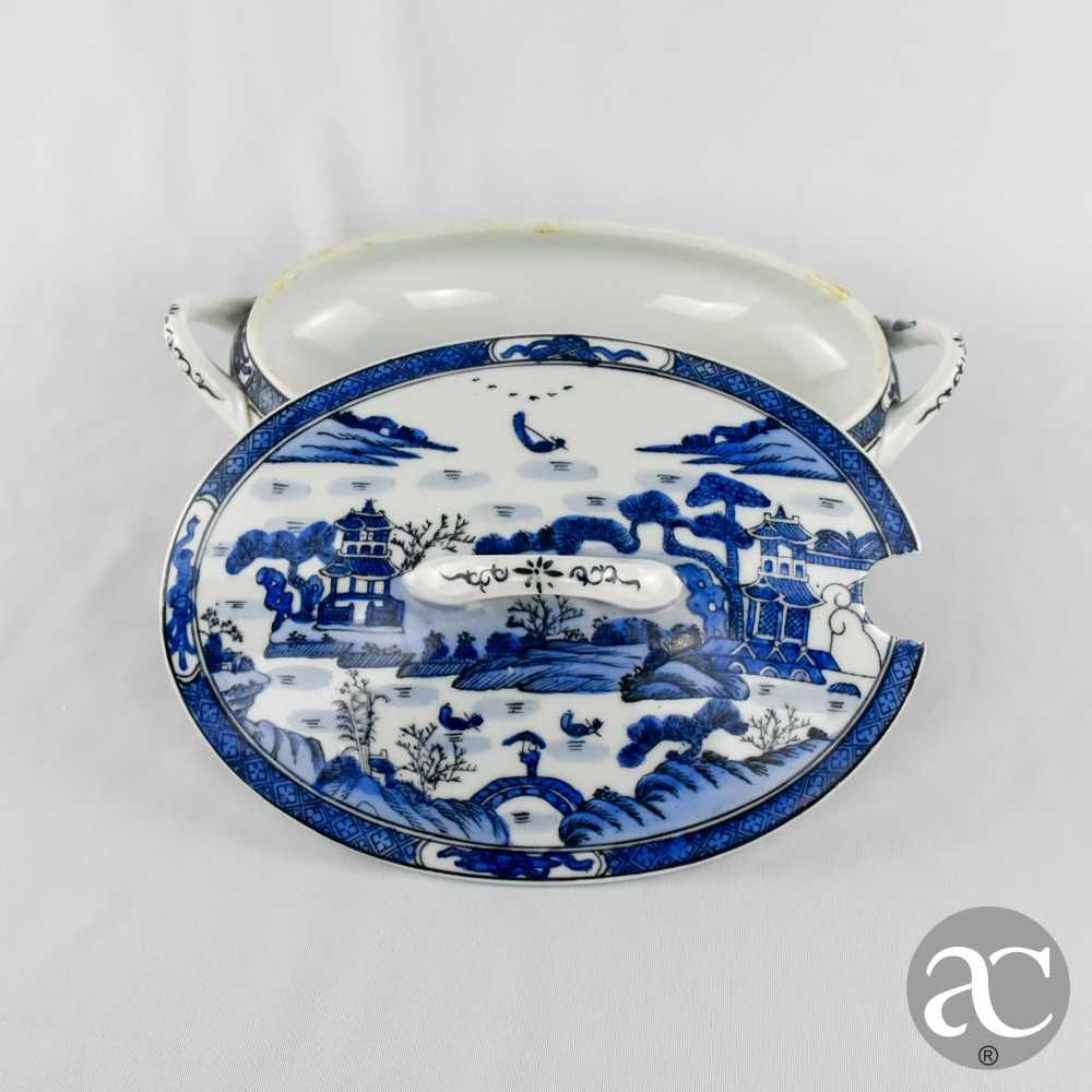 Terrina, porcelana da China, decoração Cantão, Circa 1970