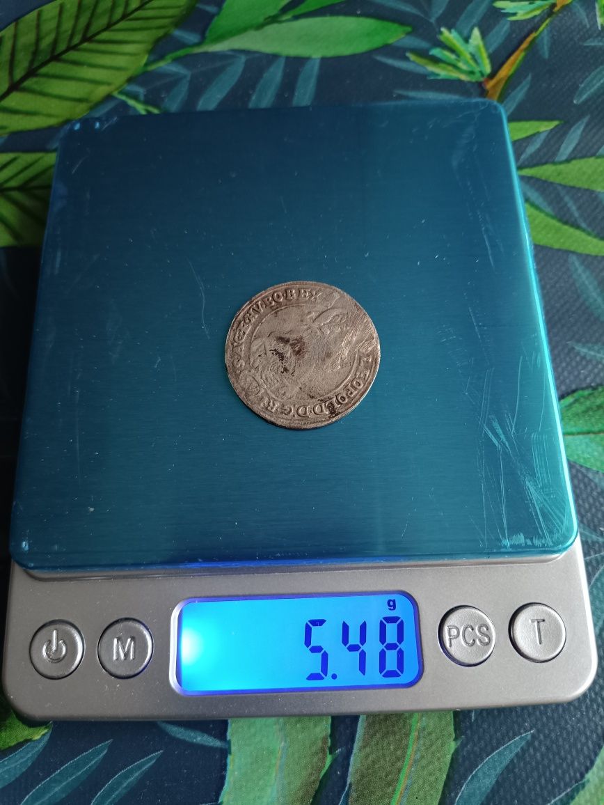 Moneta 1697 Leopold 15 kracjanów srebro