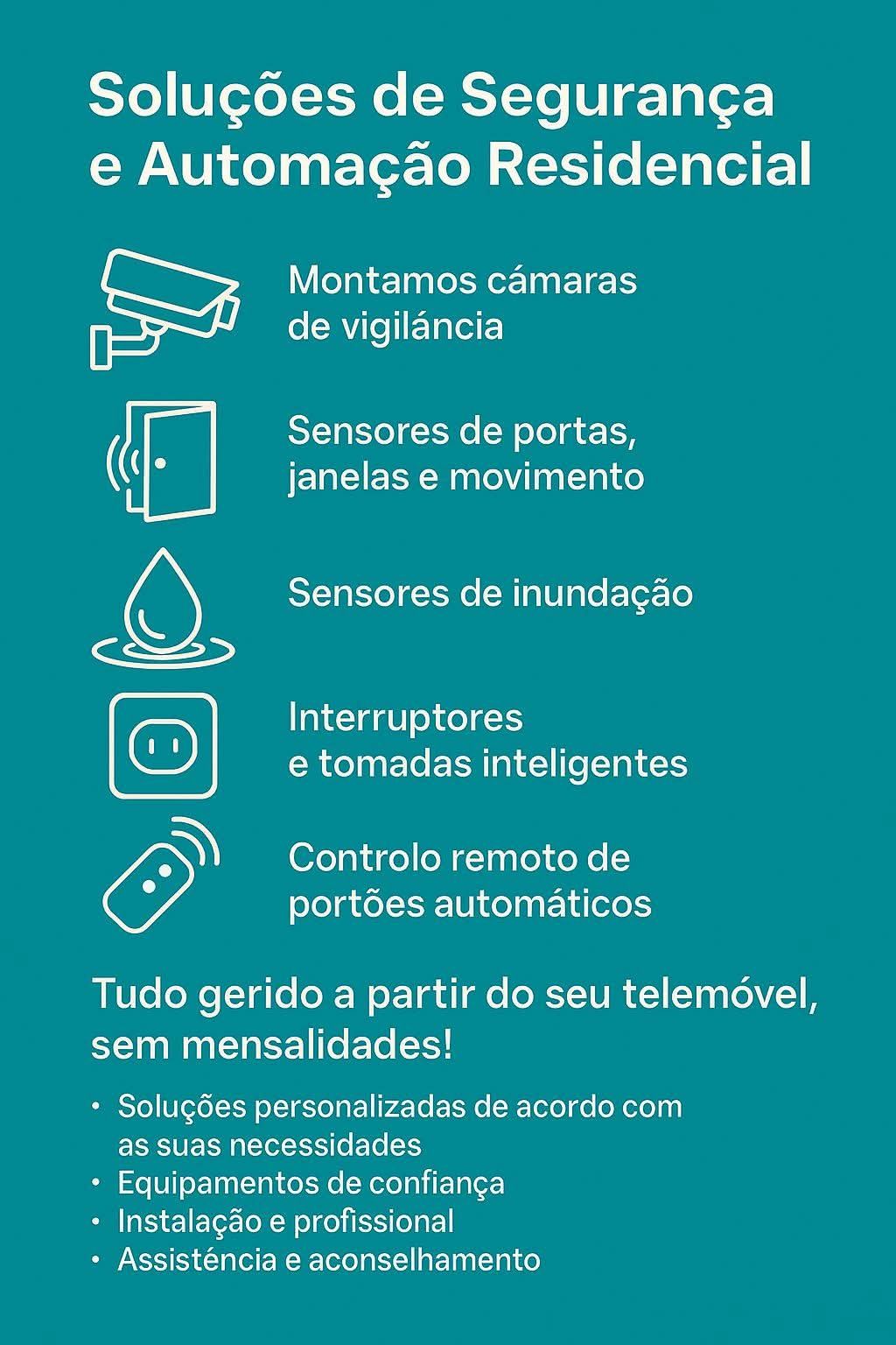 Montagem de Câmaras Vigilância e outros equipamentos