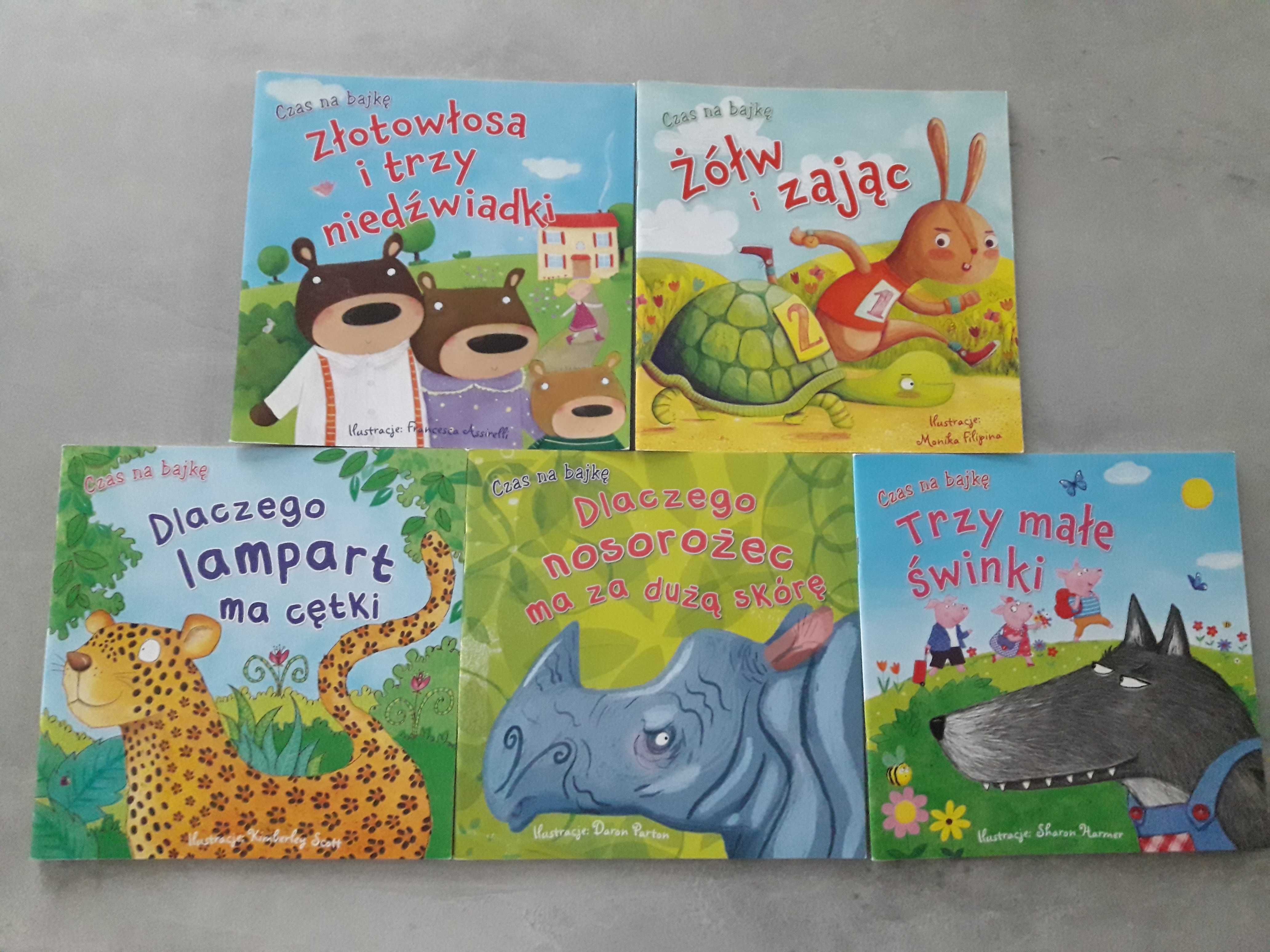 Książki dla dzieci z serii czas na bajkę zestaw 5 sztuk