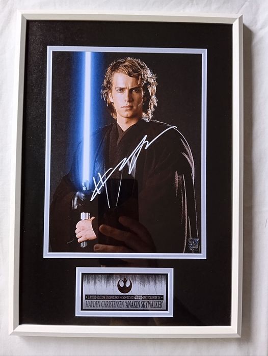 Moldura Filme Star Wars - Anakin Skywalker com Autógrafo (A4)