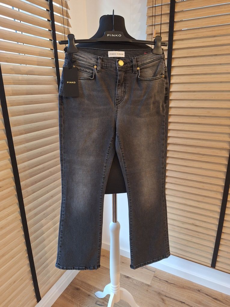 Pinko, Brenda Bootcut, damskie spodnie dżinsowe 7/8, r. 27