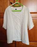 Camisola de malha branco pérola Pimkie, tamanho M
