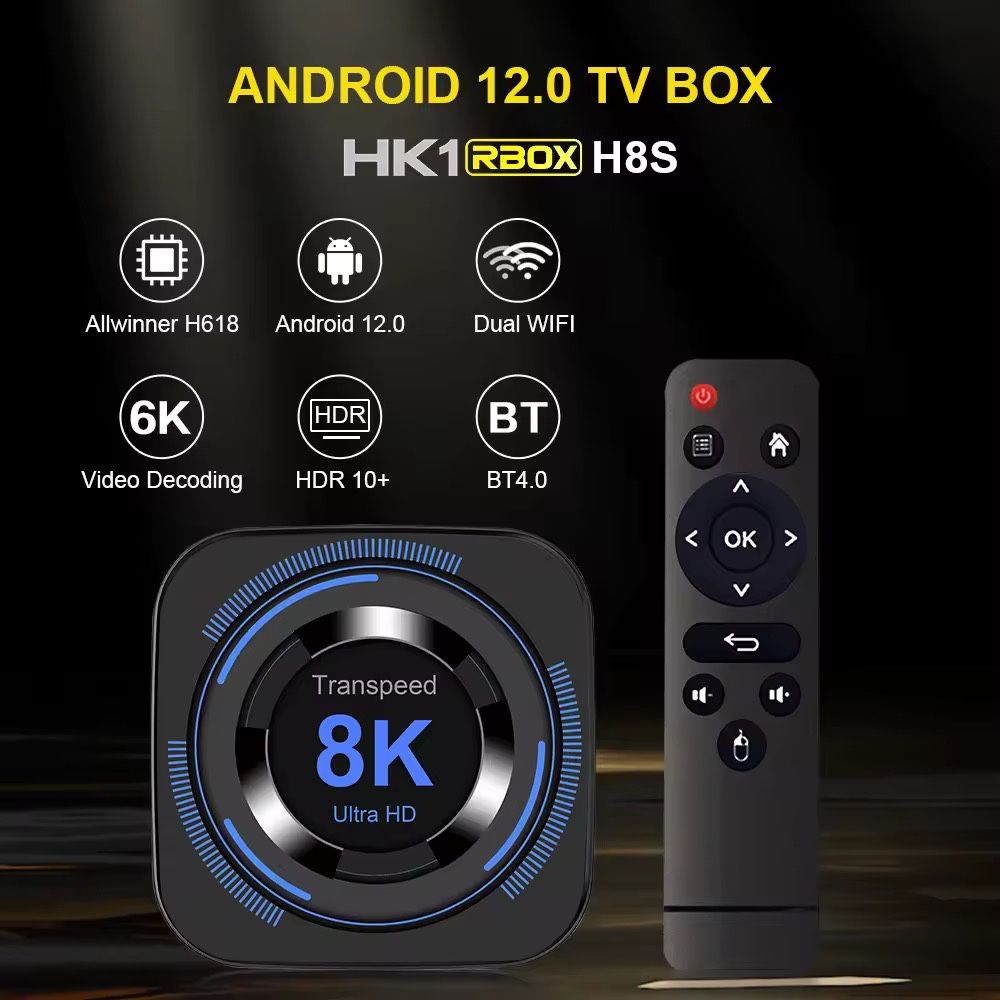 Box Android 12, 4GB Ram e 64GB Rom, nova