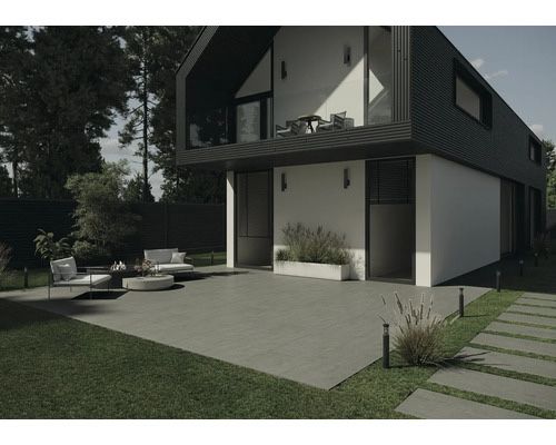 Płytki Tarasowe 60x60 Flairstone Dust 2.0 2 CM 20 MM Ciemno Szary