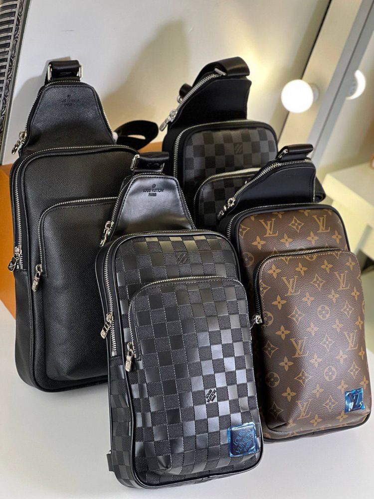 Чоловіча сумка ЛВ Луї Вітон Louis Vuitton слінг шкіряна
