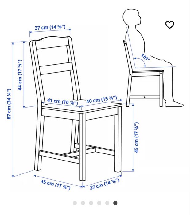 Stół z krzesłami IKEA. Stan idealny.