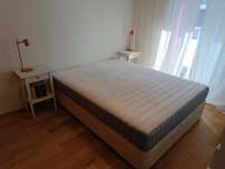 Cama Baú Ikea Kvitsöy 160x200cm + Colchão Ikea Valevåg 160x200