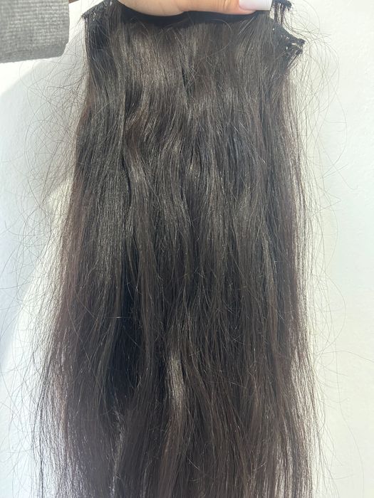 Cabelo humano para preenchimento 65 cm liso ondulado