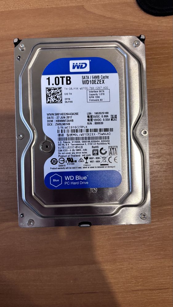 HDD WD10ezex 1tb