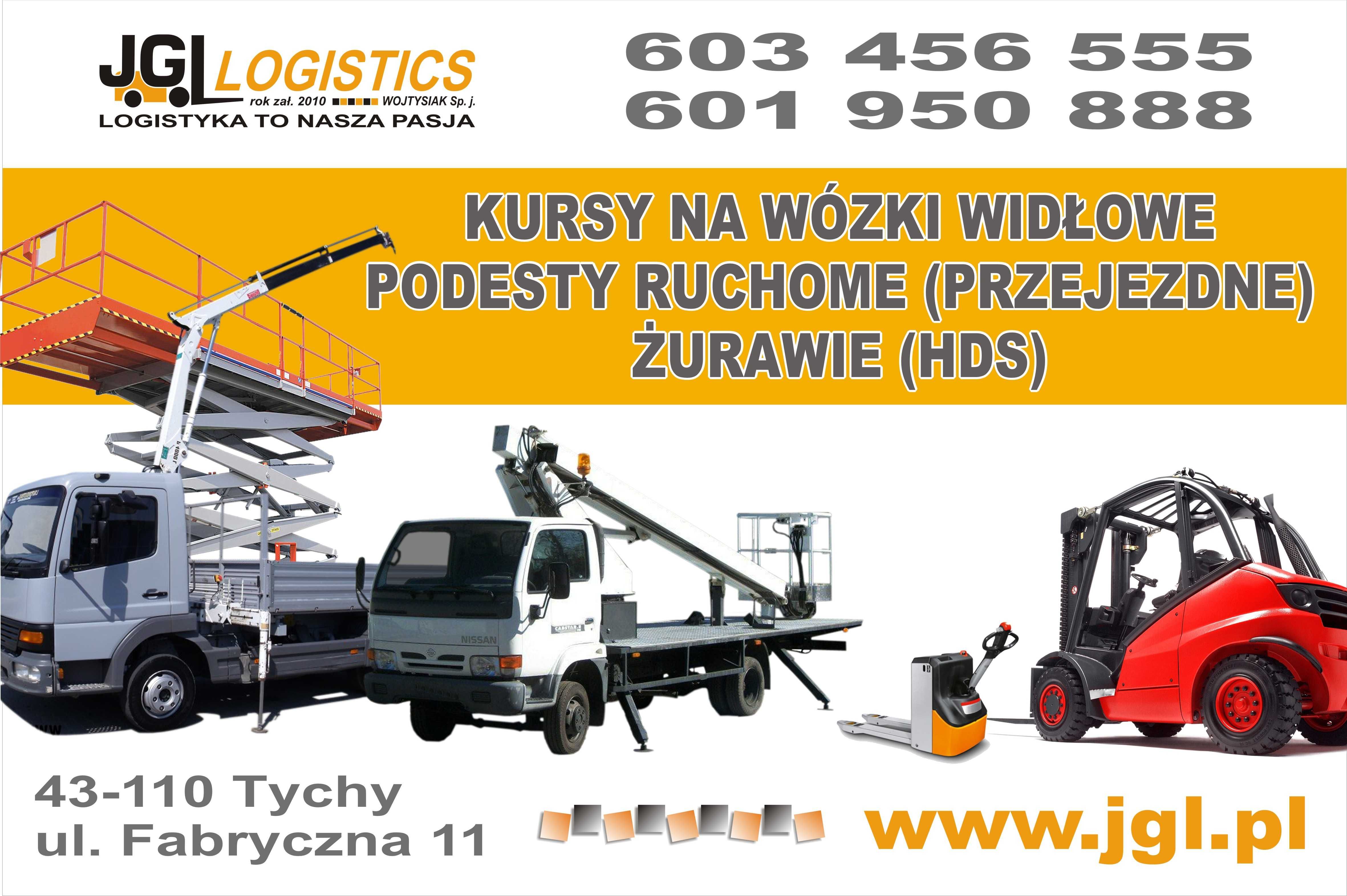 Kurs na wózki widłowe - wszystkich typów. Uprawnienia UDT. Tychy