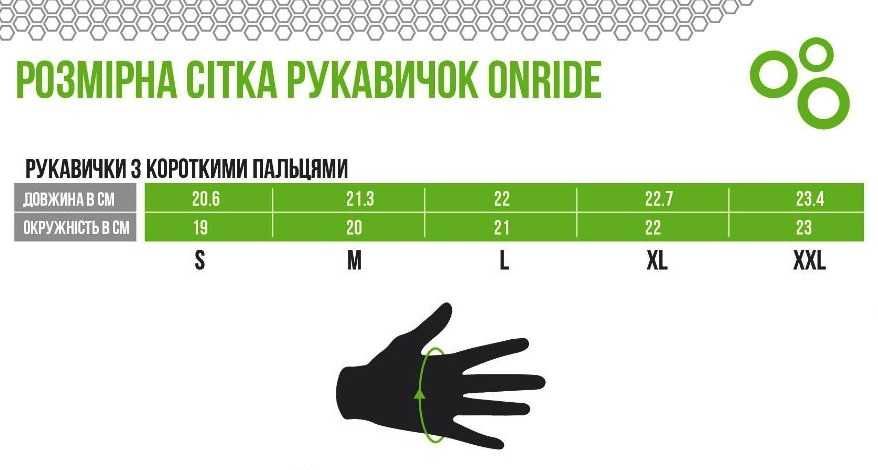 Вело рукавички ONRIDE TID 20 сині розмір М