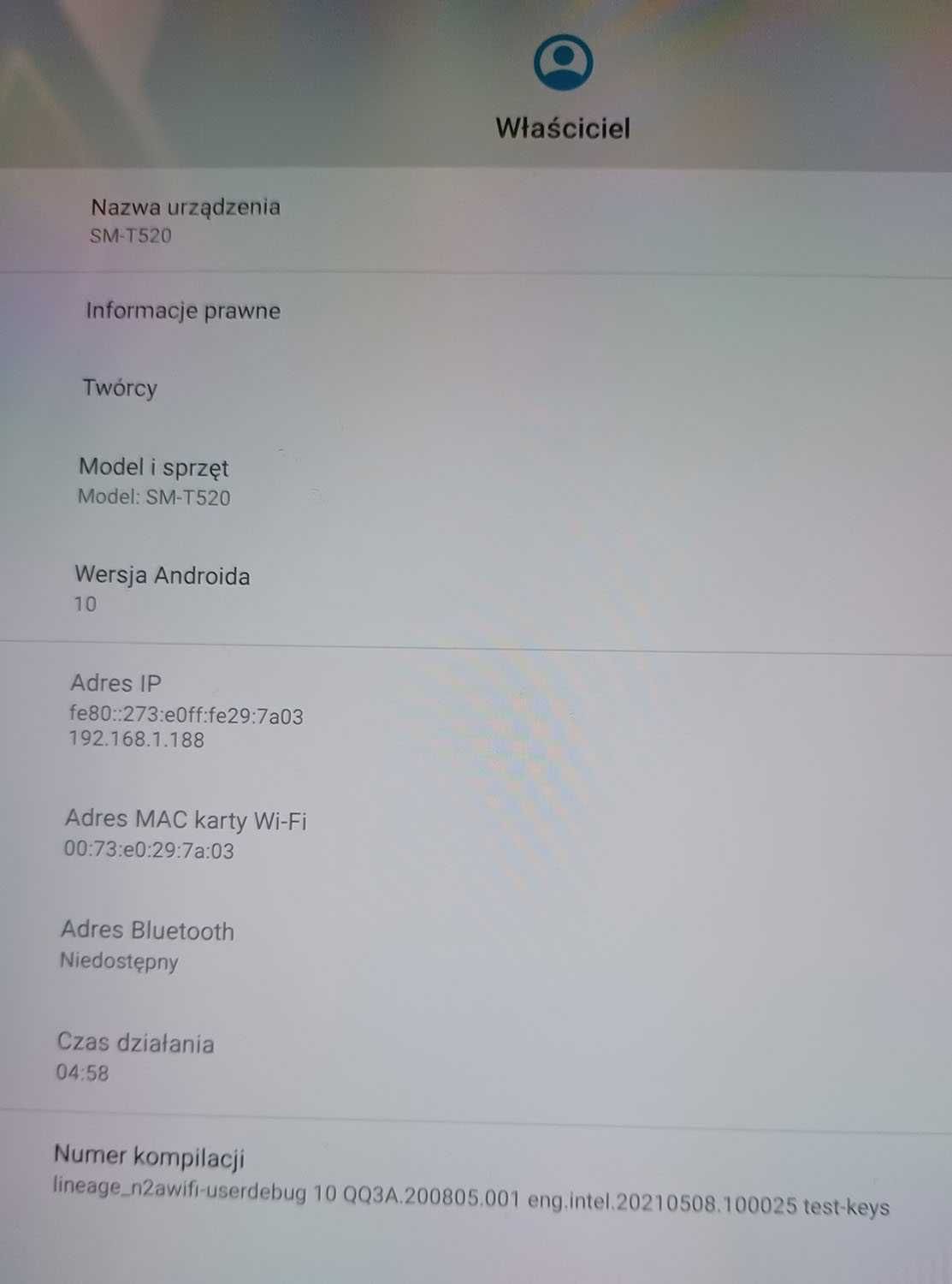 Tablet Samsung Galaxy TabPro 10.1 Wi-Fi SM-T520 Android 10