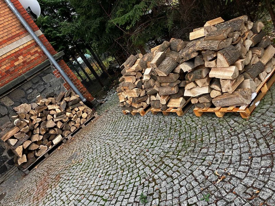 Sezonowane, suche drewno kominkowe twarde - DĄB/BUK/JESION