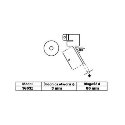 Dysza Lutownicza Okrągła Fi 3Mm Dł 8Cm Kąt 55'