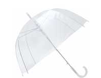 Parasol ślubna, przezroczysta