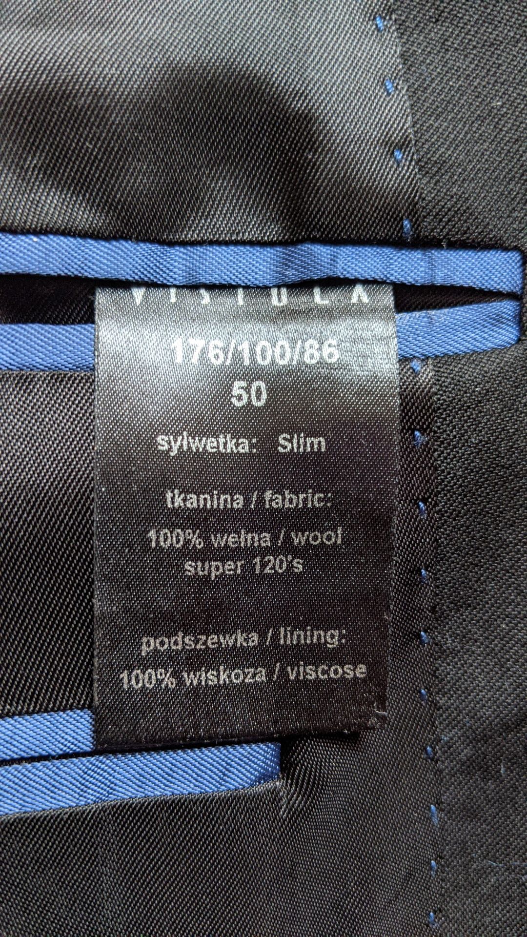Jednorzędowy garnitur męski Vistula, rozmiar 176/100/86