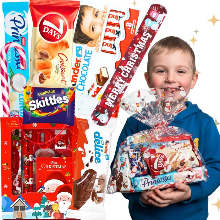 Prezent na Mikołaja święta słodycze Kinder dla dzieci do przedszkola