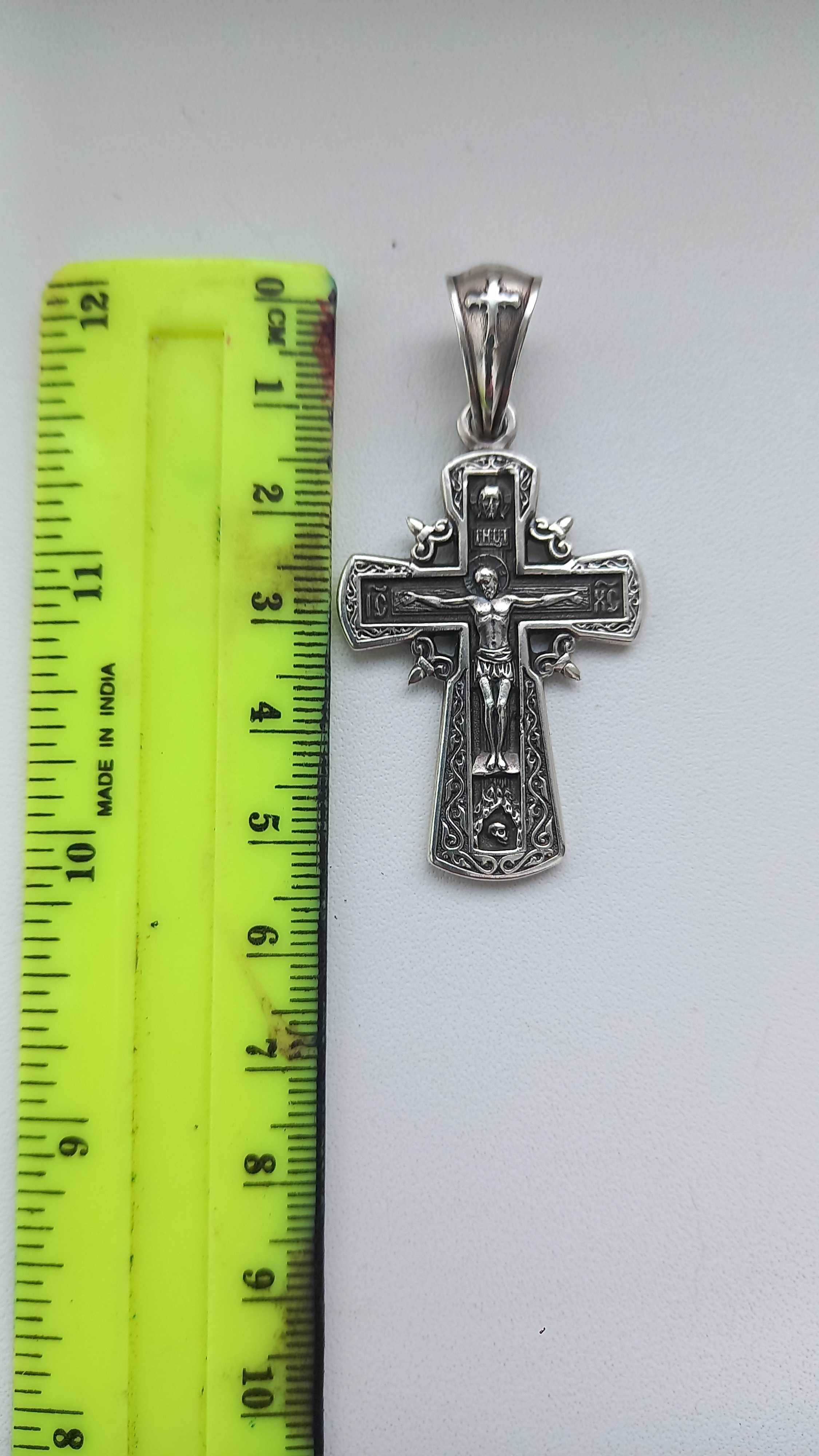 Хрестик срібний 925 проба, Крест серебряный. Вес 11 грамм.