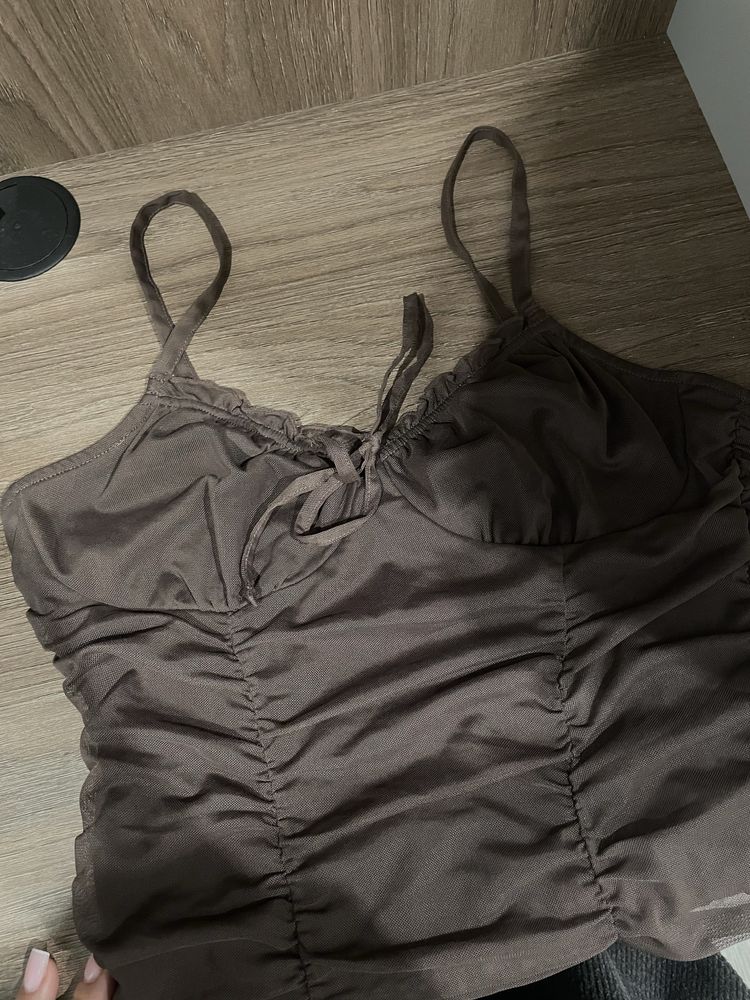 Marszczona sukienka mini H&M