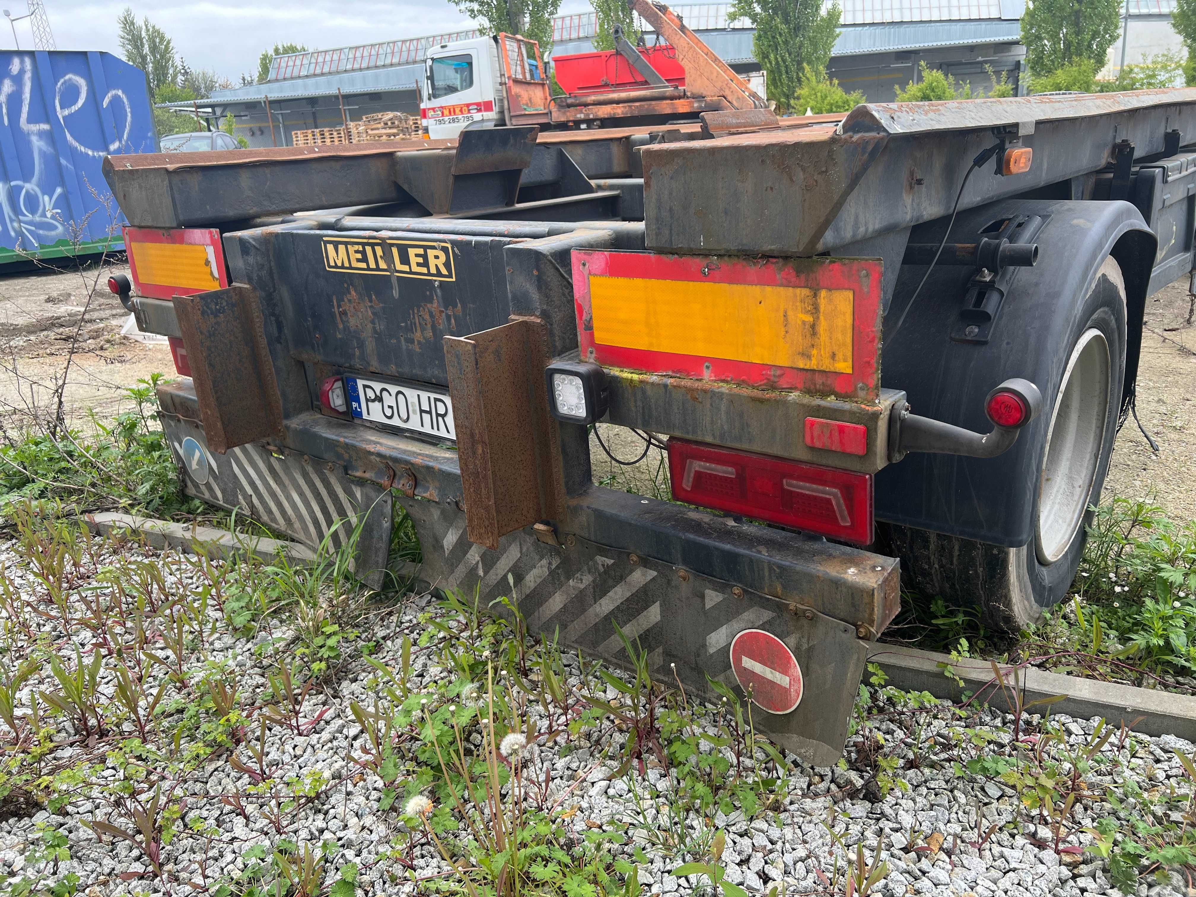 Meiller 2003r Ledy Przyczepa Hakowiec Bliźniak na RESORZE ABS FV23%