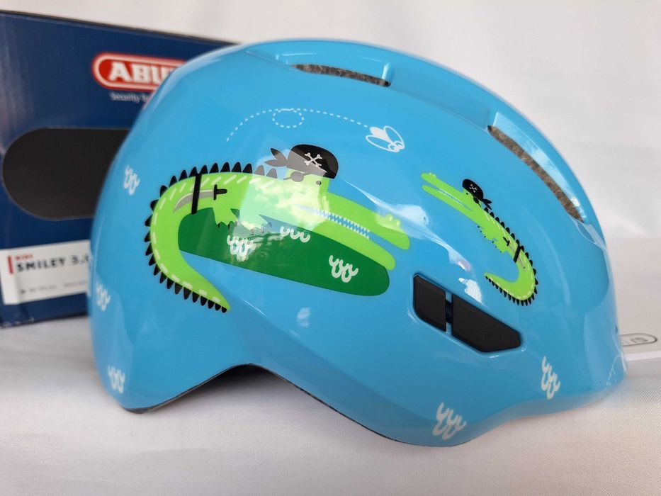 Kask rowerowy dziecięcy Abus Smiley 3.0 Blue Croco M 50-55cm